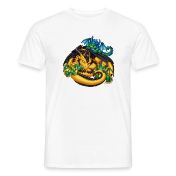 Drachenpapa – Papa braucht eine Pause - Männer T-Shirt - Weiß - Vorne - AI Model Male 178 dark (178cm)