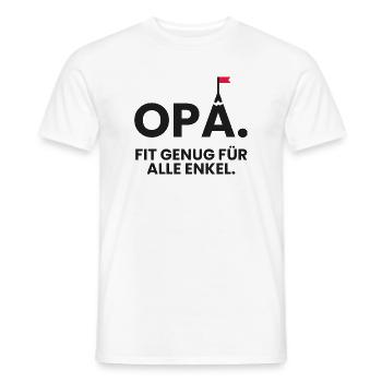 Fitter Opa am Berg für alle Enkel - Männer T-Shirt - Weiß - Vorne - AI Model Male 178 dark (178cm)