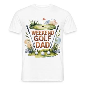 Golf Vater Motiv Geschenkidee - Männer T-Shirt - Weiß - Vorne - AI Model Male 178 dark (178cm)