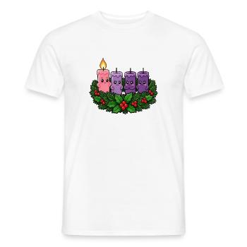 Lebkuchenmann Krücke Manga Lebkuchen T-Shirt - Männer T-Shirt - Weiß - Vorne - AI Model Male 178 dark (178cm)