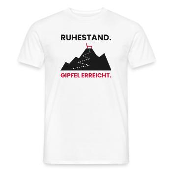 Rente am Gipfel angekommen - Männer T-Shirt - Weiß - Vorne - AI Model Male 178 dark (178cm)
