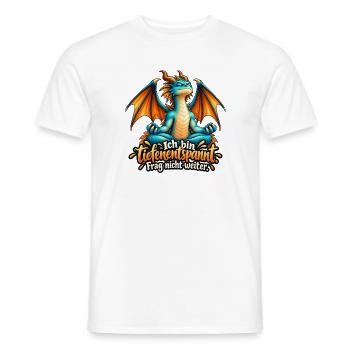 Ich bin tiefenentspannt – Lustiger Yoga-Drache - Männer T-Shirt - Weiß - Vorne - AI Model Male 178 dark (178cm)