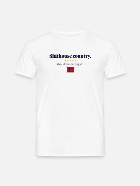 Scheißhaus-Land 5 Sterne - Männer T-Shirt - Weiß