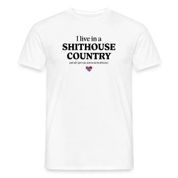 Scheißhaus-Land, allgemeine Gesundheitsversorgung - Männer T-Shirt - Weiß - Vorne - AI Model Male 178 dark (178cm)