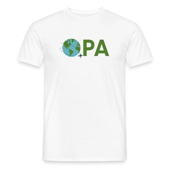 Opa mit Weltreise – Grün - Männer T-Shirt - Weiß - Vorne - AI Model Male 178 dark (178cm)