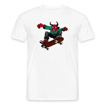 Teufel Freestyler - Männer T-Shirt - Weiß - Vorne - AI Model Male 178 dark (178cm)