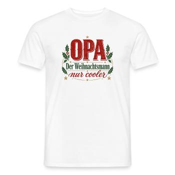 Opa Weihnachtsmann - Männer T-Shirt - Weiß - Vorne - AI Model Male 178 dark (178cm)