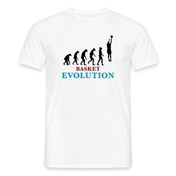 Entwicklung des Basketballs - Männer T-Shirt - Weiß - Vorne - AI Model Male 178 dark (178cm)