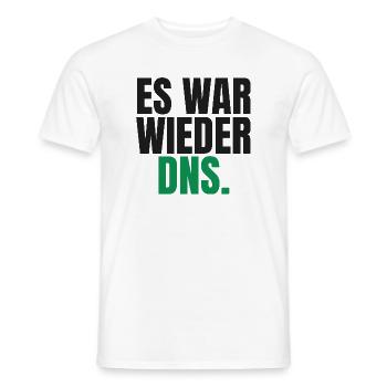 Es war wieder DNS - Männer T-Shirt - Weiß - Vorne - AI Model Male 178 dark (178cm)