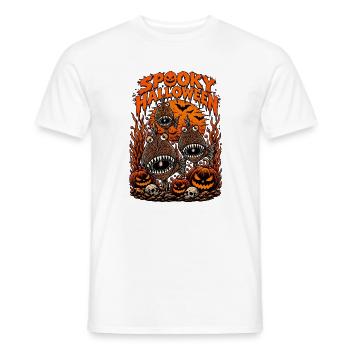 Spukige_Unterwasser-Halloween-Gruselwelt-Kürbis - Männer T-Shirt - Weiß - Vorne - AI Model Male 178 dark (178cm)