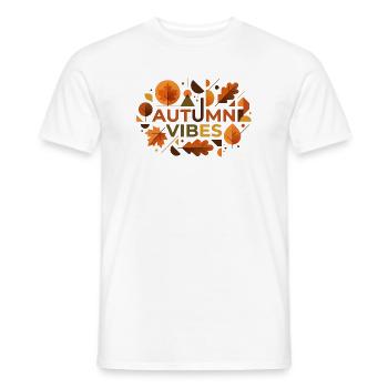 Herbststimmung: Laubfarbener Glow - Männer T-Shirt - Weiß - Vorne - AI Model Male 178 dark (178cm)