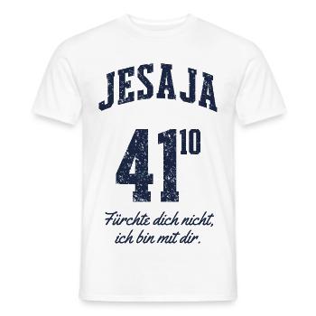 Jahreslosung 2027 Jesaja 41,10 Bibelvers Geschenk - Männer T-Shirt - Weiß - Vorne - AI Model Male 178 dark (178cm)