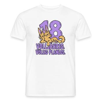 18 Geburtstag Mädchen Geschenk Katze Volljährig - Männer T-Shirt - Weiß - Vorne - AI Model Male 178 dark (178cm)