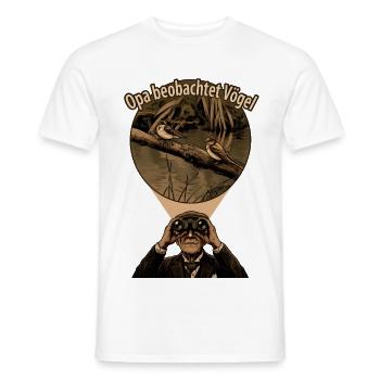 Opa beobachtet Vögel Vintage - Männer T-Shirt - Weiß - Vorne - AI Model Male 178 dark (178cm)