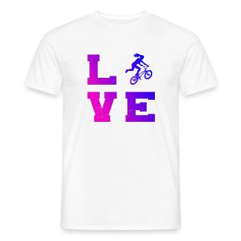 BMX-Racing Geschenkidee für die Freestyle-Fahrerin - Männer T-Shirt - Weiß - Vorne - AI Model Male 178 dark (178cm)