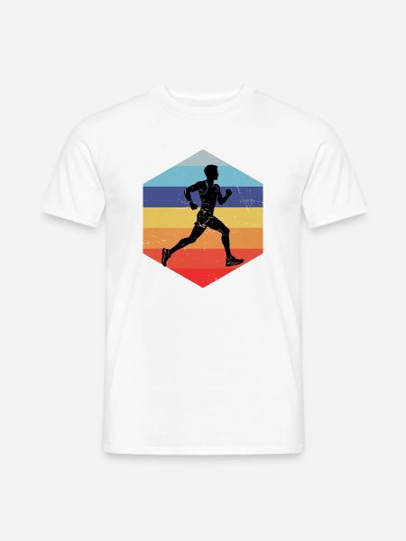 Marathonlaufen Geschenkidee für der Marathonläufer - Männer T-Shirt - Weiß
