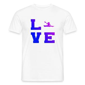Geschenkidee für eine Wildwasserfahrerin mit Kajak - Männer T-Shirt - Weiß - Vorne - AI Model Male 178 dark (178cm)