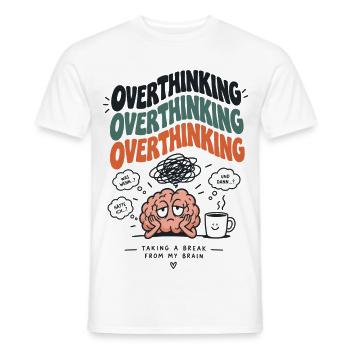 Überdenken-Pause Gehirnhumor - Männer T-Shirt - Weiß - Vorne - AI Model Male 178 dark (178cm)