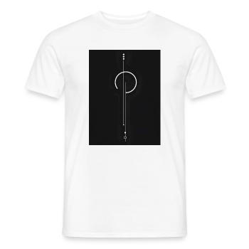 Pendelkreis-Glyphe - Männer T-Shirt - Weiß - Vorne - AI Model Male 178 dark (178cm)