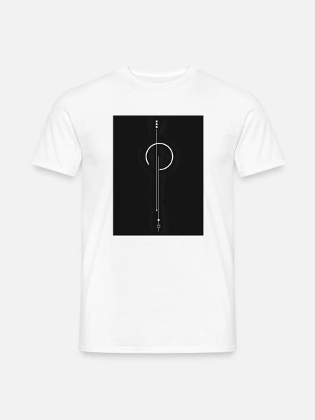 Pendelkreis-Glyphe - Männer T-Shirt - Weiß