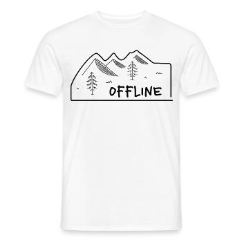 Offline in den Bergen – Wandern & Auszeit - Männer T-Shirt - Weiß - Vorne - AI Model Male 178 dark (178cm)