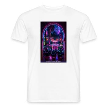 Neon-Innenhof Andalusien - Männer T-Shirt - Weiß - Vorne - AI Model Male 178 dark (178cm)