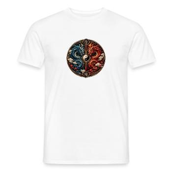YinYang Drachenkreis - Männer T-Shirt - Weiß - Vorne - AI Model Male 178 dark (178cm)