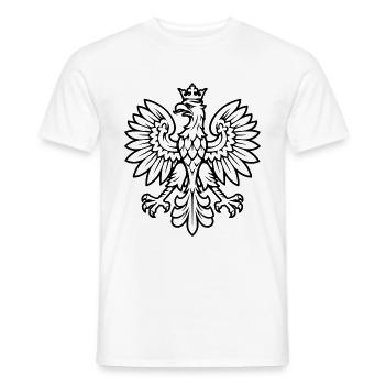 Polnischer Adler Clean Design – Minimal Wappen - Männer T-Shirt - Weiß - Vorne - AI Model Male 178 dark (178cm)