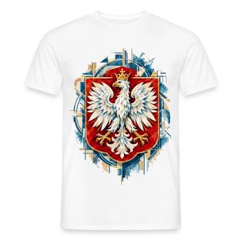 Polnischer Adler Wappen Aquarell Design - Männer T-Shirt - Weiß - Vorne - AI Model Male 178 dark (178cm)