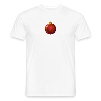 Red Christmas Bauble isolated. - Männer T-Shirt - Weiß - Vorne - AI Model Male 178 dark (178cm)