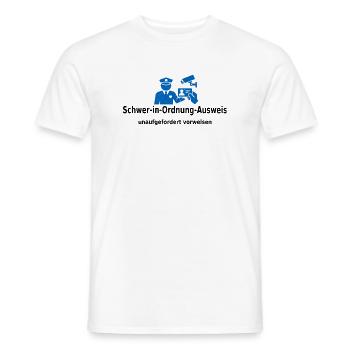 Schwer in Ordnung Ausweis – unaufgefordert vorweis - Männer T-Shirt - Weiß - Vorne - AI Model Male 178 dark (178cm)
