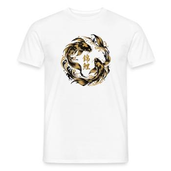 Koi Schwarz Gold - Männer T-Shirt - Weiß - Vorne - AI Model Male 178 dark (178cm)