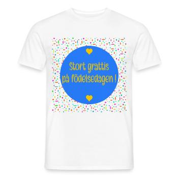 Schwedischer Geburtstag - Männer T-Shirt - Weiß - Vorne - AI Model Male 178 dark (178cm)