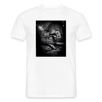 Night Trash Panda Crew Vintage Wildlife Club - Männer T-Shirt - Weiß - Vorne - AI Model Male 178 dark (178cm)