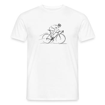 Rennrad Silhouette – Radsport & Straßenrennen - Männer T-Shirt - Weiß - Vorne - AI Model Male 178 dark (178cm)