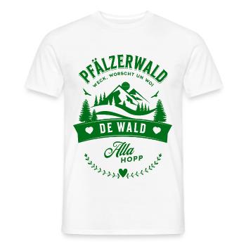 Pfälzerwald Weck Worscht Un Woi De Wald Alla Hopp - Männer T-Shirt - Weiß - Vorne - AI Model Male 178 dark (178cm)