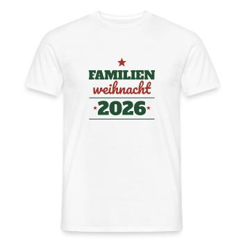 Familienweihnacht 2026 – Partnerlook Familie - Männer T-Shirt - Weiß - Vorne - AI Model Male 178 dark (178cm)