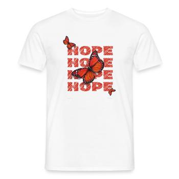 Hope Hoffnung Schmetterlinge Vintage Motiv - Männer T-Shirt - Weiß - Vorne - AI Model Male 178 dark (178cm)