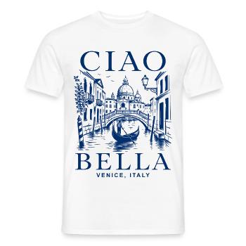 Ciao Bella Venice Italy - Männer T-Shirt - Weiß - Vorne - AI Model Male 178 dark (178cm)