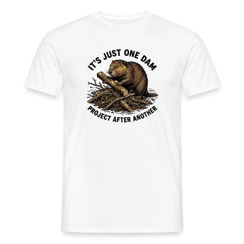 Es ist einfach ein Staudammprojekt nach dem andere - Männer T-Shirt - Weiß - Vorne - AI Model Male 178 dark (178cm)