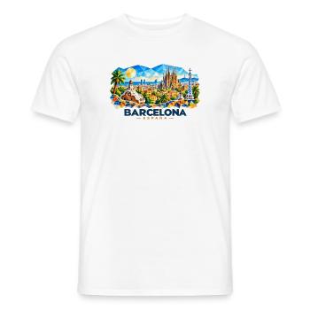 Barcelona - Espana - Spain - Spanien - spanisch - Männer T-Shirt - Weiß - Vorne - AI Model Male 178 dark (178cm)