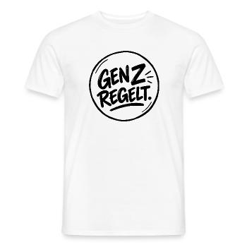 GenZ regelt. – Gen Z Spruch - Männer T-Shirt - Weiß - Vorne - AI Model Male 178 dark (178cm)