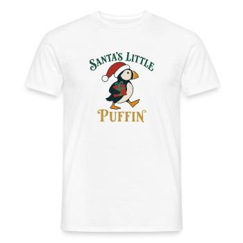Weihnachtsmanns kleiner Papageitaucher süßer Weihnachtsvogel - Männer T-Shirt - Weiß - Vorne - AI Model Male 178 dark (178cm)
