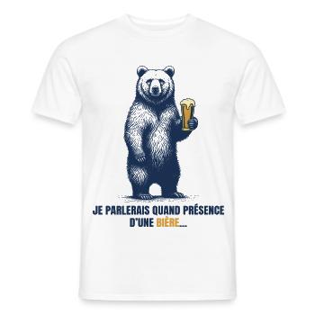 Humor Beer Bear - Männer T-Shirt - Weiß - Vorne - AI Model Male 178 dark (178cm)