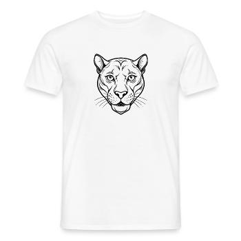 Panthergesicht - Männer T-Shirt - Weiß - Vorne - AI Model Male 178 dark (178cm)