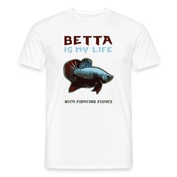 Betta, fighting Fishes - Männer T-Shirt - Weiß - Vorne - AI Model Male 178 dark (178cm)