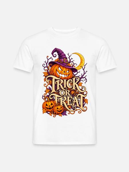 Halloween - Trick or Treat - Männer T-Shirt - Weiß