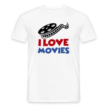 Liebe zu Filmen - Männer T-Shirt - Weiß - Vorne - AI Model Male 178 dark (178cm)