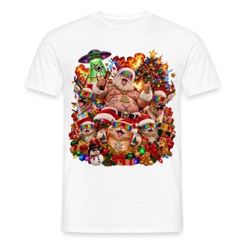 Ziemlich hässliches Weihnachten Pullover Motiv - Männer T-Shirt - Weiß - Vorne - AI Model Male 178 dark (178cm)