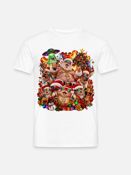 Ziemlich hässliches Weihnachten Pullover Motiv - Männer T-Shirt - Weiß